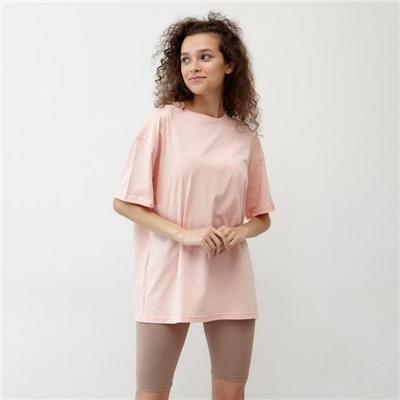 Футболка женская MINAKU OVERSIZE FIT, цвет персиковый, размер 42