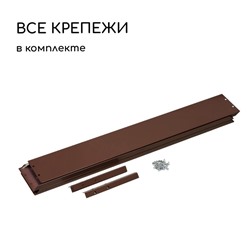 Клумба оцинкованная, 100×100×15 см, коричневая, «Квадро», Greengo