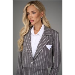 Пиджак Сиара (полоска/серый)