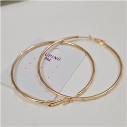 Серьги крупные конго с гранями, коллекция "Xuping", покрытие позолота, арт. 101.076