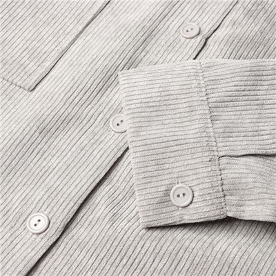 Рубашка женская MINAKU: Velvet collection, размер 52, светло-серая