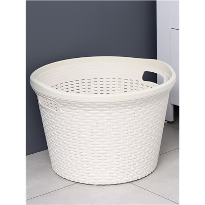 УЦЕНКА Корзина для белья б/крышки 32л 45х45х30см "Артлайн" круг, цвет МИКС