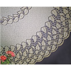 Скатерть арт.  231051/140/3, овальная, размеры 140 см х 250 см, цвет кремово-золотистый