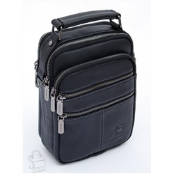 Сумка мужская кожаная 634M black Fuzhiniao в Новосибирске