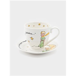 Чайная пара Quinsberry «Маленький принц», чашка 440 мл, блюдце d=16 см, фарфор, белая