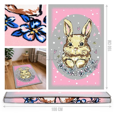 Ковер "Зайчонок" дет. 1х1,5 прямоугольный