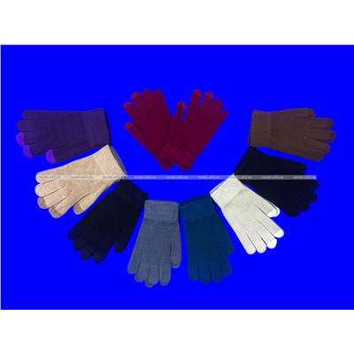 Перчатки женские шерстяные сенсорные арт. 7076 (5035)