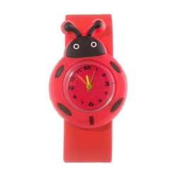 Часы наручные кварцевые детские "Божья коровка", d-4 см, LR66 (AG4, 377)