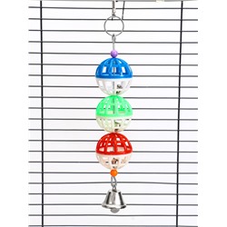 Игрушка для птиц «Дискотека», 20×4 см, с 3 шариками, цвет МИКС