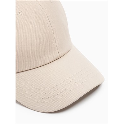 Кепка однотонная MINAKU, бежевая, размер 58