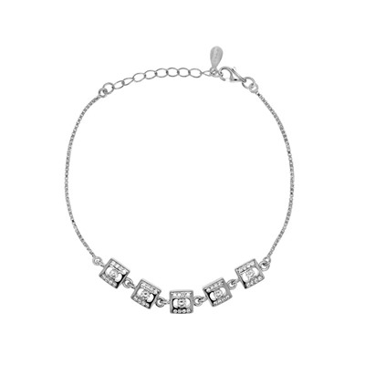 Браслет из серебра куб.циркон., ТФБ-118