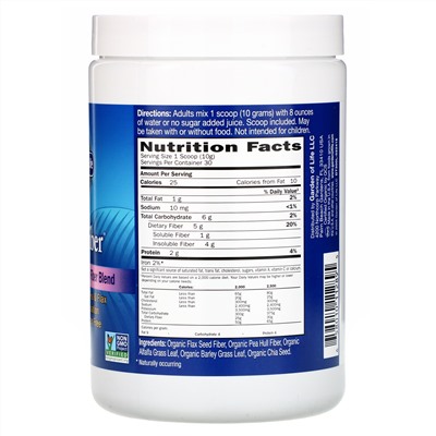 Garden of Life, DetoxiFiber, специальная смесь клетчатки для детоксикации, 300 г