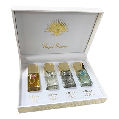 NORAN PERFUMES MOON 1947 set BLACK + PINK + SKY BLUE + WHITE edp 4*15ml