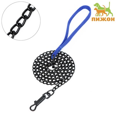 Поводок металлический, 120 см × 2 мм, черный