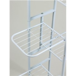 Подставка для цветов Greengo, 6 полок, 44×22×105 см, напольная, металл, белая