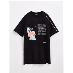 Платья CONTE LPL 1639 Платье из футера свободного кроя «Blurred»