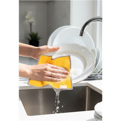 Двусторонняя салфетка для мытья посуды