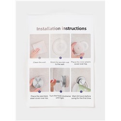 Набор крючков металлических на вакуумной присоске Stölz, 2 шт., чёрный