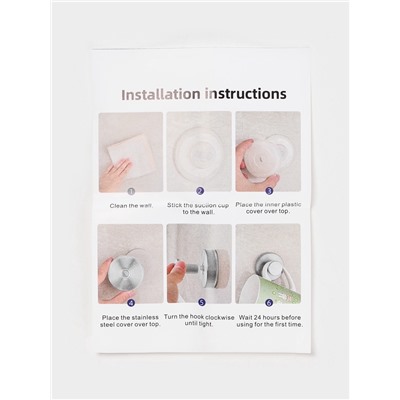 Набор крючков металлических на вакуумной присоске Stölz, 2 шт., чёрный