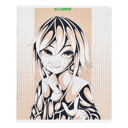 Тетрадь 48л. клетка "Аниме девушки ГРИН"