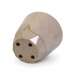 Горшок для цветов с поддоном Laurel, 9.3 л, d=27.7 см, h=22.5 см, пластиковый, бежевый