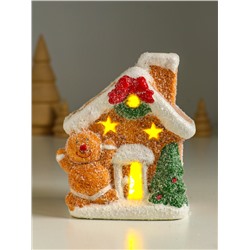 Фигурка светящаяся «Пряничка у домика», керамика, 8.5×6×11.5 см, МИКС