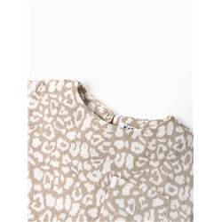 Футболка для девочки из муслина KAFTAN, бежевая, рост 128 см