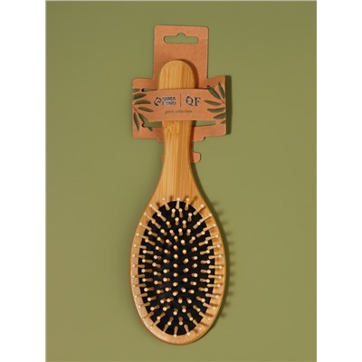 Расчёска массажная BAMBOO, бамбуковая, овальная, 24×8 см, коричневая