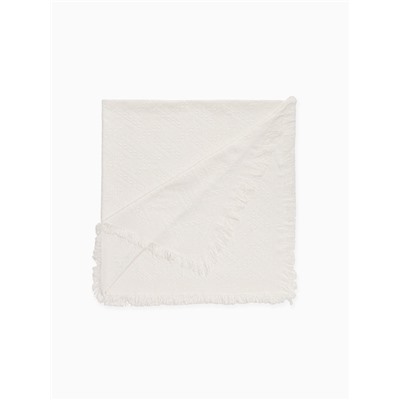 Скатерть «Этель», белая, фактурная, 130×130 см