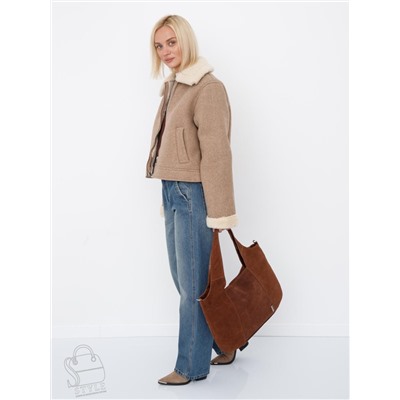 Сумка женская кожаная 91166MSS brown Velina Fabbiano-Safenta в Новосибирске