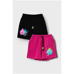 Шорты трикотажные для девочек, 2 шт в комплекте PLAYTODAY, 1240332