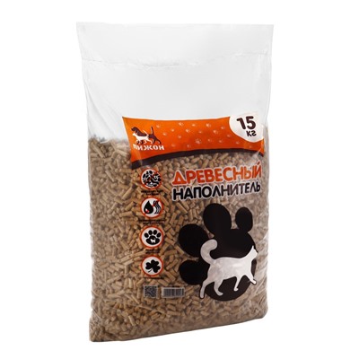 Наполнитель древесный "Пижон" 15 кг