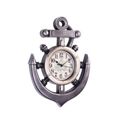 Часы настенные 390х290мм, пластик, якорь MIRRON