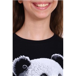 Пижама д/д Панда светящаяся ПД-023-059 (Черный)