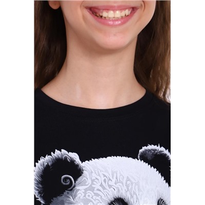 Пижама д/д Панда светящаяся ПД-023-059 (Черный)