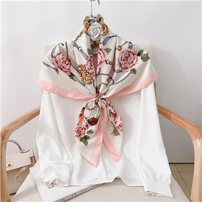 Платок  на голову и шею весенний, мультицвет