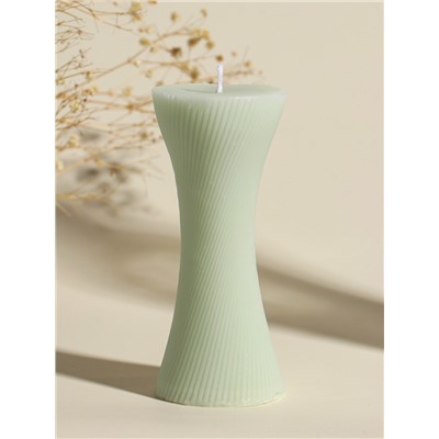 Свеча декоративная «Талия», нежно-зелёная, 5.8×5.8×13.2 см