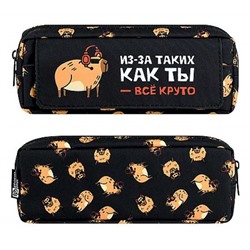 Пенал-косметичка 200х70х50 мм 72220 "КРУТАЯ КАПИБАРА" полиэстер Феникс