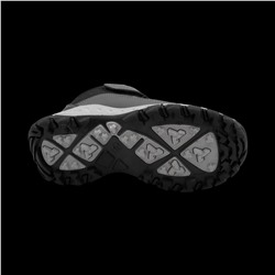 Ботинки мембранные на меху А8866-3 черно серые