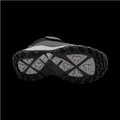 Ботинки мембранные на меху А8866-3 черно серые