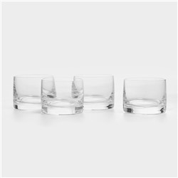 Набор стаканов для виски из хрустального стекла «Идеал», 110 мл, 4 шт.