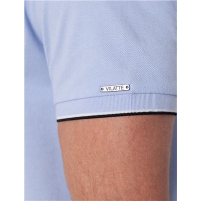 Футболка с V-вырезом из премиального хлопка с эластаном