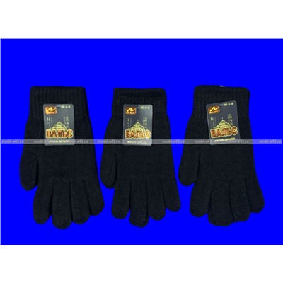 Перчатки мужские зимние толстые двойные ЧЕРНЫЕ арт. А-8