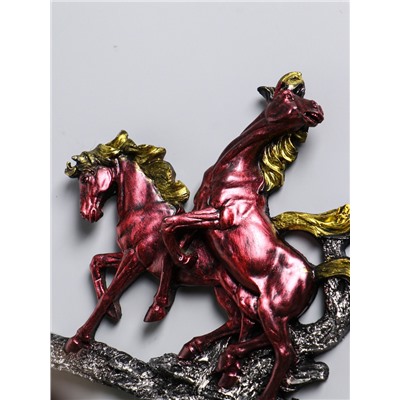 Панно настенное «Две лошади», декор, 22×19×4 см