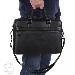 Портфель мужской кожаный 8222-8QH black Heanbag
