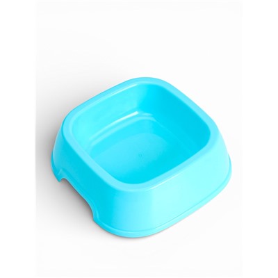 Миска, 700 мл, квадратная, пластик, голубая
