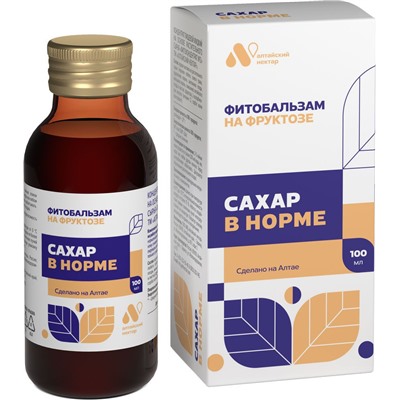 Фитобальзам без сахара Диабету Стоп Стекло 100 мл.