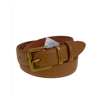 Ремень женский из натуральной кожи, цвет коричневый