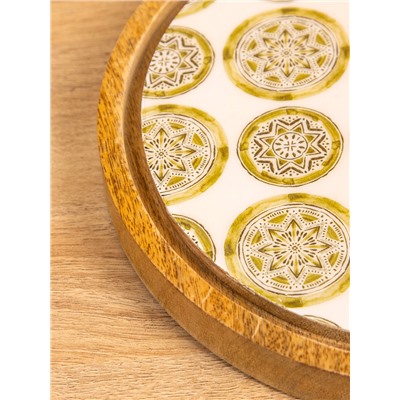 Клош стеклянный, 24×24×18.5 см, дерево