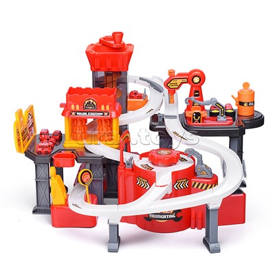 Парковка-трек "Пожарная часть" в коробке